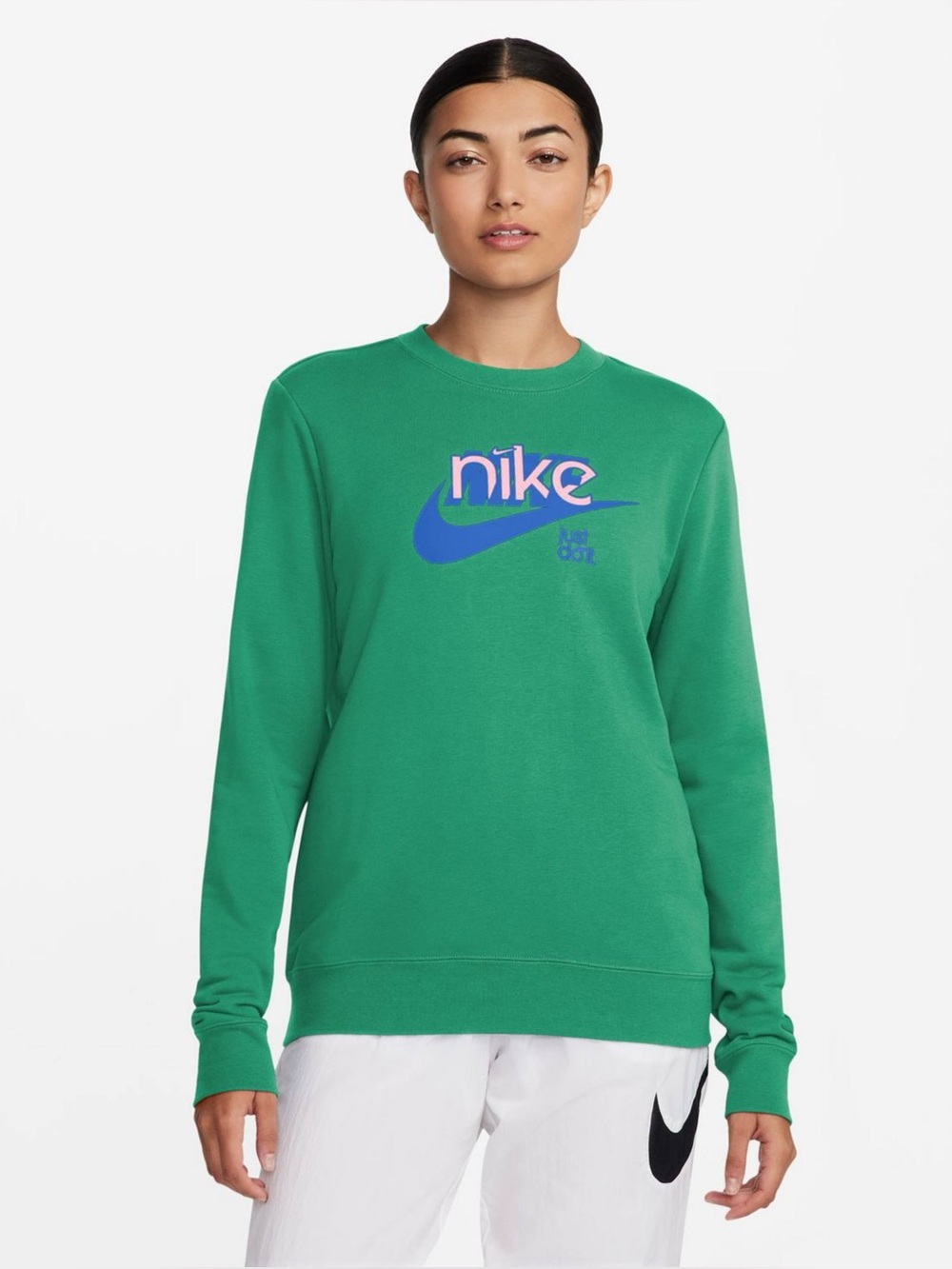 Nike Sportswear Women's JDI Club Fleece GX Crew SWEATSHIRT Size Large FN3628-324